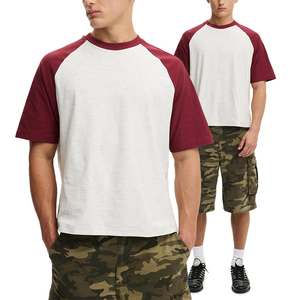 Camisetas KingSen al por mayor, personalizadas, con cuello redondo, rojas y blancas, preencogidas, 100% algodón, 250 g/m², informales y transpirables. - Product Image 1