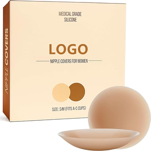 Waterproof <strong>Nipple</strong> Covers for Women Invisible Sticky Pasties Breathable Reusable Silicone Round <strong>Nipple</strong> <strong>Shield</strong> - Product Image 1