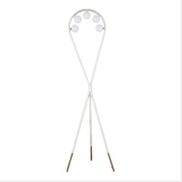 Lampadaire 5 lumières en verre globe sur trépied en fer, vente en gros directe usine, couleur et taille personnalisables, pour salon et décoration d'hôtel