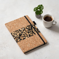 Nouveauté : Carnet de notes portable de luxe en liège, sans acide, personnalisable, idéal pour l'école et la planification, directement de l'usine