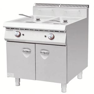 Commercial Kitchen Equipment Stainless Steel Custom Vertical Single Cylinder 2 <b>Basket</b> Timer Gas Deep Fryer Cabinet - Product Image 1
