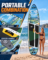 Planche à pagaie gonflable rigide en PVC ESUP 11 pieds, qualité professionnelle, pour lacs et rivières, option logo personnalisé, sac de pompe inclus, étanche