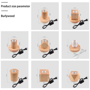 LED bảng ánh sáng đứng bảng đèn căn cứ LED bảng đèn E27 rắn gỗ đèn chủ nodic thiết kế lớn sang trọng tầng giường bên - Product Image 3