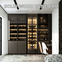 Buffet avec portes vitrées, éclairage LED et espace pour le vin, pour salle à manger - Fournisseur en gros pour projets