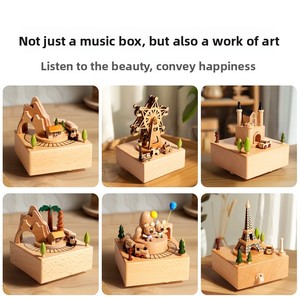 Bloques de Construcción de Madera de Haya Unisex, 40 Piezas, Ecológicos, DIY, Multi-Escena, Caja Musical, Juguete Educativo para Niños de 2 a 4 Años, que Mejora la Capacidad - Product Image 3