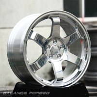 Rines Forjados Monobloque de 6 Radios con Acabado Espejo 6061-T6, 5x112 5x120, 18 19 20 21 22 Pulgadas, para BMW M3 M4 Tesla Model Y