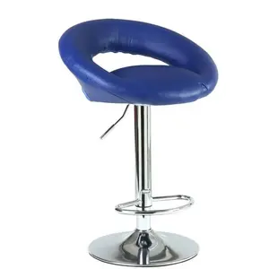 Cadeira giratória comercial base de metal acessório, barbeiro, cadeiras de elevação, banquetas de cozinha, banheiro azul