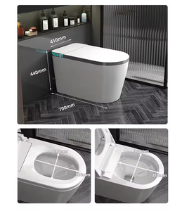 <span class=keywords><strong>WC</strong></span> intelligent moderne avec chasse automatique, bidet, siège chauffant, capteur de pied, affichage numérique, siphon en S, cuvette de 305 mm et 400 mm - Product Image 6