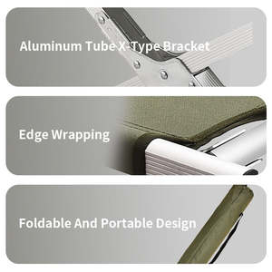 Cama Plegable Ultraligera con Marco <span class=keywords><strong>de</strong></span> Acero, Fácil <span class=keywords><strong>de</strong></span> Transportar, para Campamento al Aire Libre, Playa y Uso Hospitalario - Product Image 6