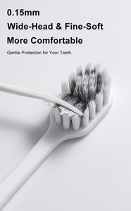 Brosse à dents de luxe à manche manuel plaquée argent, poils extra doux, brosse à dents noire et blanche pour mari et femme - Product Image 4