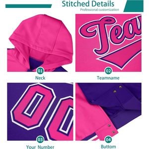 Custom Split Varsity Jacket Personalized Baseball Letterman Bomber Unisex Adult Full Sleeve Red White Team Name Number - Product Image 3