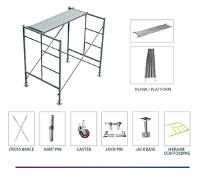 Heavy Duty Steel Frame <strong>Scaffolding</strong> with Quick <strong>Lock</strong> Mechanism for Roofing Painting Repair Jobs Exterior Workshop Outdoor Settings - Product Image 4