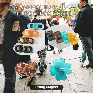 Pinza de Pelo Magnética de Plástico Ecológica Personalizada, Múltiples Formas, Imán Inteligente, Fuerte Sujeción, Diseño 2 en 1 sin Costuras, DONGDONG - Product Image 2