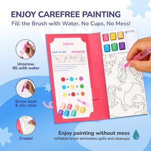 ชุดระบายสีน้ำ Joycat ของเล่นเสริมพัฒนาการ ของขวัญสำหรับเด็ก ชุดระบายสีพกพา สมุดระบายสีน้ำสำหรับเด็กเล็กและเด็กโต - Product Image 3