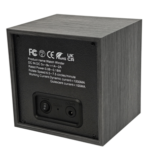 Nouvelle conception de brevet sensible à la lumière en bois foncé LED boîtier de remontoir de montre unique MDF boîte de remontoir de montre automatique - Product Image 6