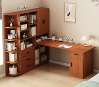 2025 nouveau bureau à domicile coin bureau d'ordinateur bureau en bois en forme de L avec tiroir et étagère