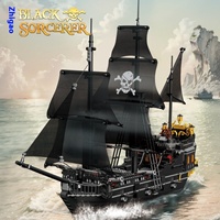 Ensemble de blocs de construction de navire pirate créatif Zhegao, échelle 1:32, jouet en plastique ABS, thème fantastique science-fiction, cadeau pour enfants, boîte colorée