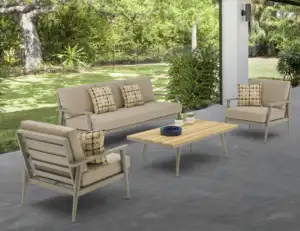 Modern pátio mobiliário hotel exterior sofá secional alumínio jardim sofás conjunto