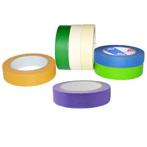 YITAP 90 days Outdoor UV resistance Indoor 120 days 48mm Purple Delicate Blue Crepe Paper Masking Painters Tape For Painting