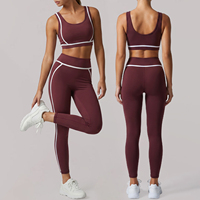 Vente en gros de tenues de sport de haute qualité pour le yoga, la gym et la remise en forme, ensembles de vêtements de sport pour femmes, ensemble de fitness