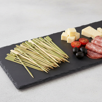 Brochettes en bambou écologiques avec logo personnalisé, outils de grillade pour le camping en plein air et la restauration