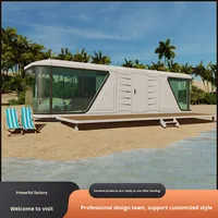 Capsule spatiale mobile d'extérieur en aluminium, style Célébrité Internet, maison EPS, gîte avec deux chambres, une cuisine et une salle de bain
