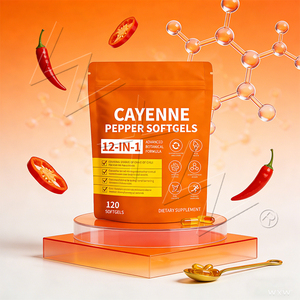 Capsules de piment de Cayenne, complément alimentaire avec extrait de pépins de raisin, d'aubépine, de betterave, de berbérine, de vitamine E, D3+K2 - Product Image 3