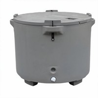Glacière portable rotomoulée 630L thermique pliable avec compresseur, chaise intégrée, panneau solaire moderne, grande capacité pour fruits de mer, stockage en vrac, parois épaisses en LLDPE