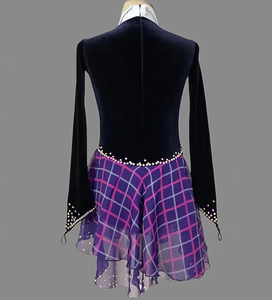 Robe de <span class=keywords><strong>justaucorps</strong></span> pour filles, patinage artistique, gymnastique, roller, <span class=keywords><strong>danse</strong></span>, ballet, costume de <span class=keywords><strong>danse</strong></span> pour compétition de patinage artistique, strass - Product Image 3