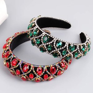 Diadema de Cristal para Mujer Hua Liyu, Estilo Barroco, Plateada, Dorada, Roja, Verde, Hecha a Mano, Accesorios para el Cabello - Product Image 4