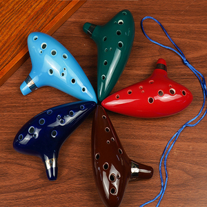 Ocarina en céramique Legend of 12 Holes, flûte alto C en céramique, <span class=keywords><strong>instrument</strong></span> de musique inspiré du temps, bleu, pour débutants, accessoires inclus - Product Image 3
