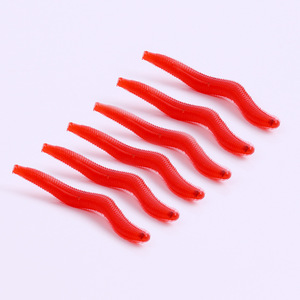 Cebo Artificial de Gusano de Tierra, Gusano Rojo, Cebo Vivo, Material PP, Señuelo Suave Sin Anzuelos, Alimento para Peces Negro - Product Image 2