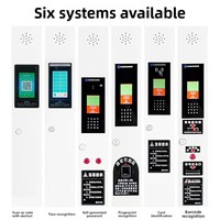 Casiers de rangement métalliques écologiques et durables à 6 portes, assemblés, pour colis, avec reconnaissance faciale WeChat, empreinte digitale et code-barres