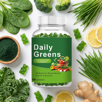 Gummies Super Aliments Verts avec Spiruline, Chlorelle et Brocoli – Complément Quotidien pour le Bien-être