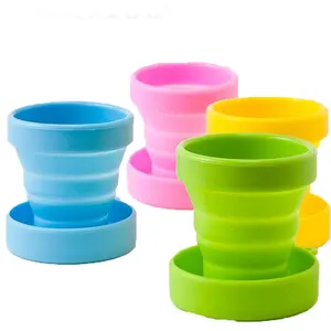 Caneca de café dobrável e portátil de silicone, reutilizável, para viagem, café, acampamento ao ar livre, viagem, com tampas à prova de vazamento