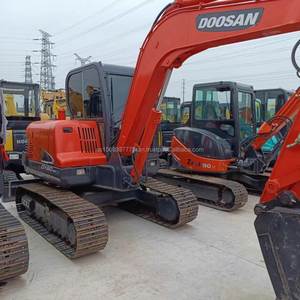 Mini-excavatrice sur pneus Doosan DX60 d'occasion, 6 tonnes, pompe Isuzu, haute performance, moteur Caterpillar d'origine - Product Image 6