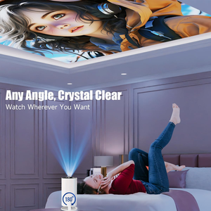 Portable <strong>Projector</strong> with WiFi and Bluetooth, 4K 1080p Support, Indoor/Outdoor Movie <strong>Projector</strong> with Video System - Product Image 6