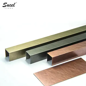 Sucel Steel 304L 316L Copper Coating Tile Corner Trim Stainless Steel T Profiles Stainless Steel U Profile Or Custom