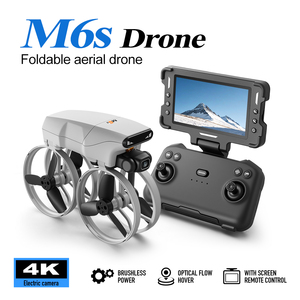 Hot Selling M6S drone with <b>LED</b> <b>light</b> 4kCamera GPS Foldable HD Screen RC professional Beginner <b>Optical</b> Flow Protective Ring drone - Product Image 5