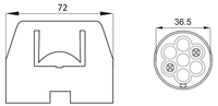 ANKA Nouveau connecteur de remorque 12V ISO3732 type S 7 broches, prise plate/ronde