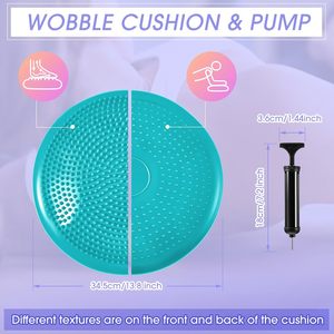 Ensemble de disques d'équilibre Wellshow avec pompe manuelle, coussin d'équilibre, balles de massage à picots, entraînement d'équilibre, récupération physique - Product Image 5