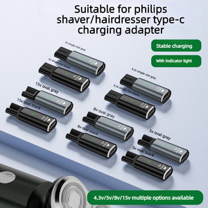 Aluminum Alloy Charging <b>Adapter</b> for Electric Shavers and Hair Clippers <b>Type</b>-<b>C</b> Female to for Converter 4.3V/5V/8V/15V Charging - Product Image 2