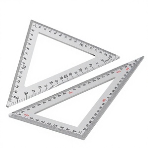 Righello Triangolare per Carpenteria in Acciaio Inox e Lega di Alluminio, <span class=keywords><strong>45</strong></span>° e 90° - Product Image 1