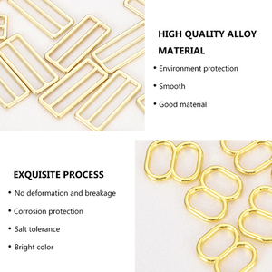 Sujetador sin níquel ecológico personalizado, 8 deslizadores, hebilla en O, anillos, hebilla en G, accesorios para ropa interior, accesorios de aleación de Zinc - Product Image 2