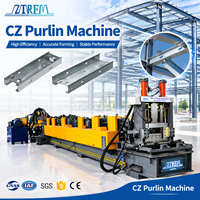 Machine à poutrelles CZ 80-300 mm, machine de profilage de poutrelles CZ 1-3 mm, machines à poutrelles et à charpentes en acier C et Z