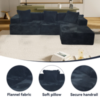 Dunkelblaues Wohnzimmer Apartment Office 3 Sitze Modulare gebogene Sofa couch Bequeme Schnitt wolken couch für kleinen Raum