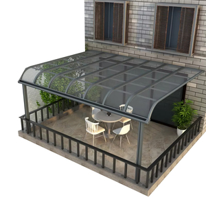 Auvent moderne en polycarbonate avec cadre en aluminium <span class=keywords><strong>pour</strong></span> extérieur, imperméable, <span class=keywords><strong>pour</strong></span> balcon, <span class=keywords><strong>terrasse</strong></span>, protection solaire, vente chaude, nouveau revêtement en poudre <span class=keywords><strong>pour</strong></span> patio - Product Image 3
