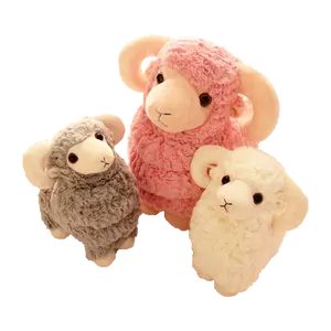 Colorful Sheep Decoration Stuffed Animal Goat Toy Lifelike Soft Lamb Plush Toy