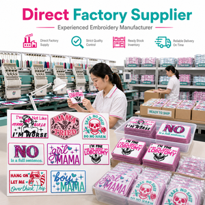Pronte per la Spedizione: Toppe Ricamate con Citazioni Divertenti e Scritte Audaci, Distintivi all'Ingrosso per Ragazze, Ragazzi e Mamme, Applicazioni Termoadesive per Cappelli - Product Image 6
