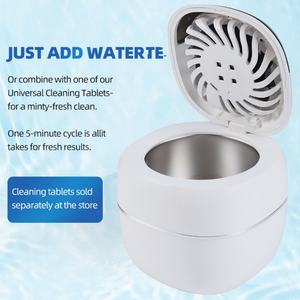 Nuevo Limpiador Ultrasónico Portátil para Joyería Dental y Retenedores, Máquina de Limpieza Ultrasónica Doméstica con UV y Ventilador - Product Image 5
